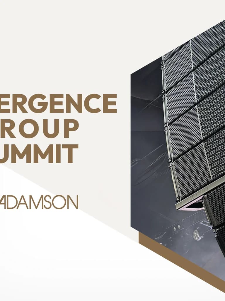 Vergence Group Summit 2025. Setting the Global Standard in Pro Audio promotional image.